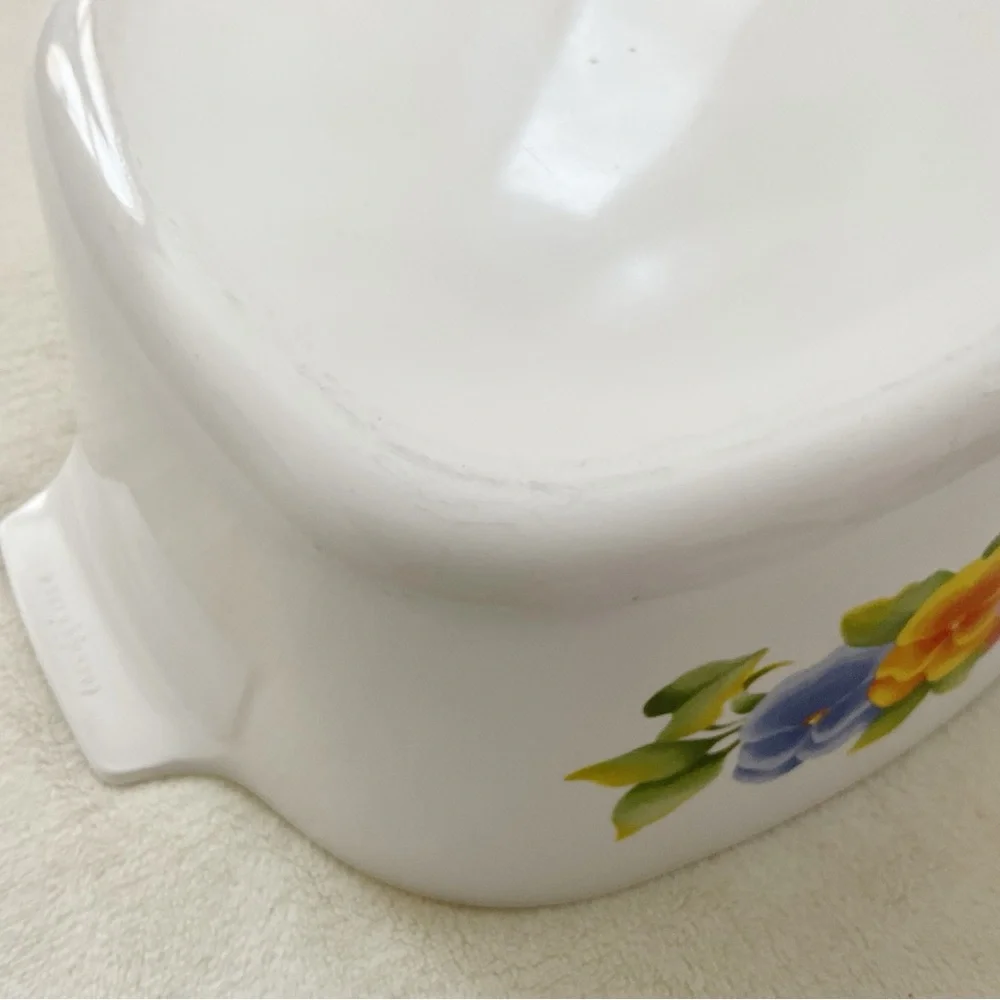Vintage CorningWare Summer Blush 3 Qt Casserole Dish w Lid